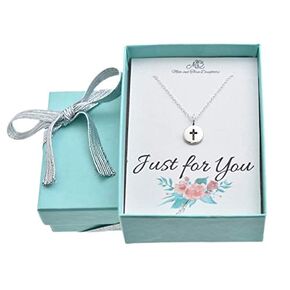 Cross Necklace on a 16 Inch Sterling Silver Cable Chain. Christian Cross. Catholic Cross. Cross Necklace