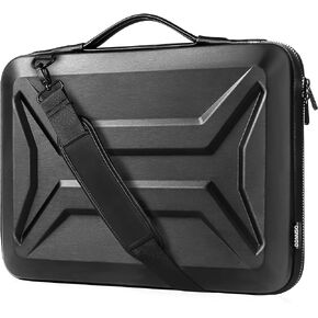 DOMISO 15.6 Inch Shockproof Laptop Sleeve Waterproof Shoulder Bag Lightweight EVA Protective Carrying Case for 15.6" Lenovo Yoga 720 IdeaPad 310 320 / Acer Aspire E15 / HP ENVY 15 / Dell, Black