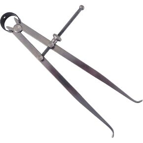 Taytools 730922 Toolmaker's “Yankee" Spring Inside Calipers ID Dividers, Solid Nut, 0-8 Inches / 257 mm Range, Fine Adjustment Mechanism, Flat Leg Construction in Kuwait