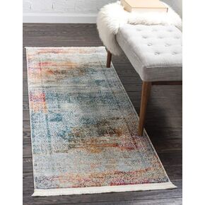 Unique Loom Baracoa Collection Area Rug - Marimelena (2' 2" x 6' 1" Runner, Multi/ Gray)