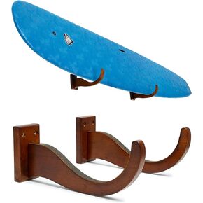 لوح ركوب الأمواج، لوح التزلج، خطافات حامل حامل رف الحائط على لوح التزلج | حامل عرض على الحائط من الخشب الصلب للوحات الطويلة واللوحات القصيرة in Kuwait