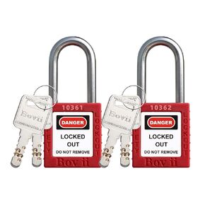 Lockout Tagout Locks- 2 Red Loto Locks，Keyed Different, 2 Keys Per Lock, OSHA Compliant Lockout Locks