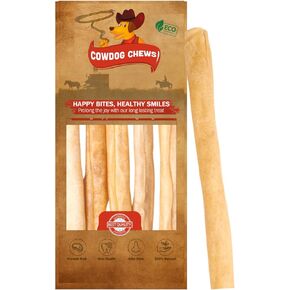 Collagen Sticks 6" (5 Pack) - Odor-Free, All Natural Collagen Dog Chews for Healthy Joints, Skin & Coat. Best Rawhide and Bully Stick Alternative Filled with Beefhide Goodness.