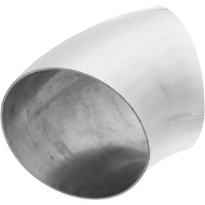 X AUTOHAUX 1 Pcs OD 5Inch 45 Degree Mandrel Bend Elbow SS304 Stainless Steel Bend Tube Exhaust Elbow Pipe for Car Modified Exhaust System 5" Piping Silver Tone
