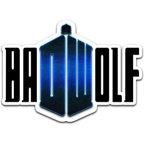 BargianMax Doctor Bad Who Wolf Inspired Blue Symbol Window Laptop Car Sticker 8"