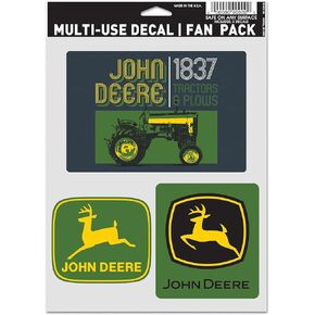 WinCraft John Deere 3 عبوات متعددة الاستخدامات من الشارات 5.5X7.75 جرار