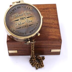 to My Husband I Loved You, Camping Compass Engraved with Gift Compass - Always Have Always Will.