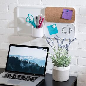 Perch By Urbio Honey-Can-Do Honey Can PER006 White Bitsy Cubby for Perch Magnetic Wall Organizer System, 1.5 lbs