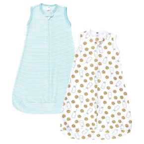 Hudson Baby Unisex Baby Cotton Wearable Sleeping Bag, Sack, Blanket, Mint Milk Cookies Sleeveless, 12-18 Months
