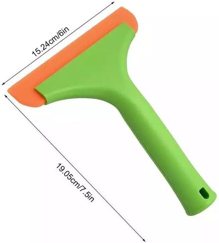 2PCS Flexible Silicone Squeegee Auto Water Blade Squeegee for Car Window Windshield Mirror Bathroom Glass Door, Window Cleaning 7.5''Long Handle 6'' Blade (Black+Light Green) in Saudi Arabia