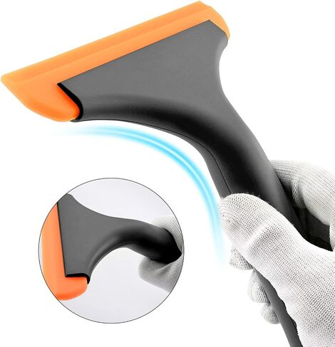 2PCS Flexible Silicone Squeegee Auto Water Blade Squeegee for Car Window Windshield Mirror Bathroom Glass Door, Window Cleaning 7.5''Long Handle 6'' Blade (Black+Light Green) in Saudi Arabia