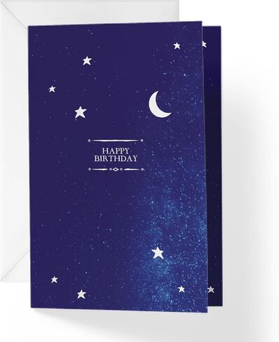 Happy Birthday Card for a Friend | Friendship Like Ours is Magic | Stars Moon | Single Card and Envelope in Saudi Arabia