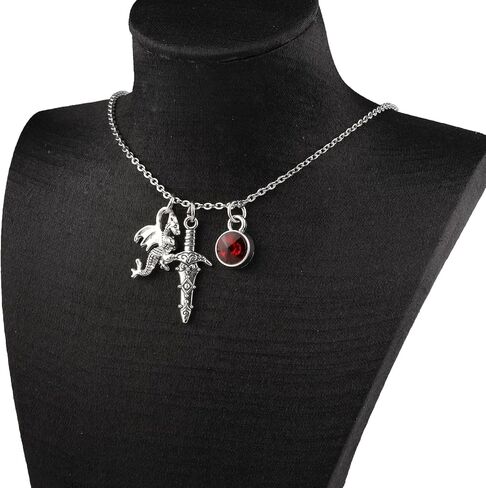 Fourth Wing Merch Bookish Dragon Rider Necklace Fantasy Book Lover Gifts Dragon Lover Gift Dark Romance Reader Gift in Saudi Arabia