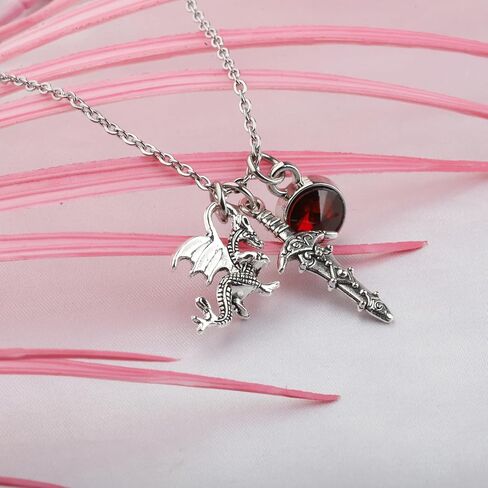 Fourth Wing Merch Bookish Dragon Rider Necklace Fantasy Book Lover Gifts Dragon Lover Gift Dark Romance Reader Gift in Saudi Arabia