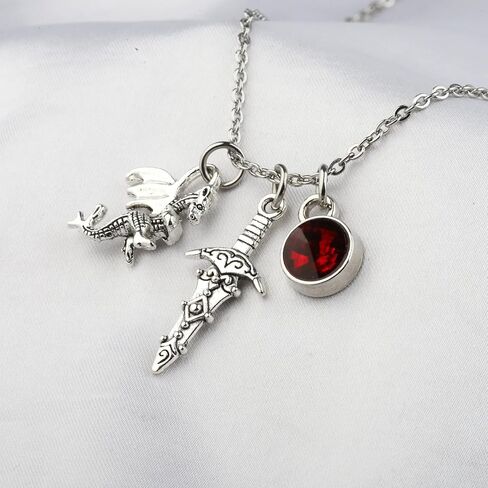 Fourth Wing Merch Bookish Dragon Rider Necklace Fantasy Book Lover Gifts Dragon Lover Gift Dark Romance Reader Gift in Saudi Arabia