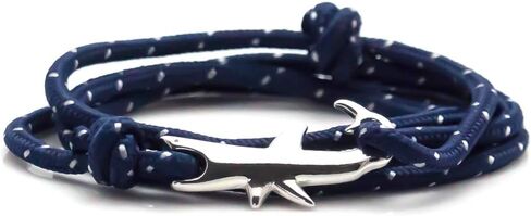 Fashion White Alloy Shark Tail Hook Colorful Rope Link Bracelet,Style.1 in Kuwait