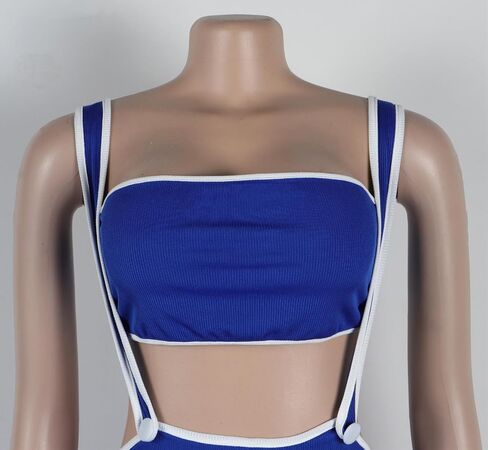 المرأة 2 قطعة الزي أنبوب المحاصيل القمم مثير Bodycon السراويل مجموعات Y2K حللا ملابس النادي in Saudi Arabia