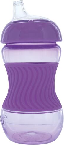 Nuby No Spill 6oz/180ml Mini Gripper Soft Silicone Spout Cup, 3 Pack, Girls, 6m+, BPA Free in Saudi Arabia