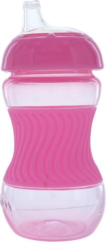 Nuby No Spill 6oz/180ml Mini Gripper Soft Silicone Spout Cup, 3 Pack, Girls, 6m+, BPA Free in Saudi Arabia