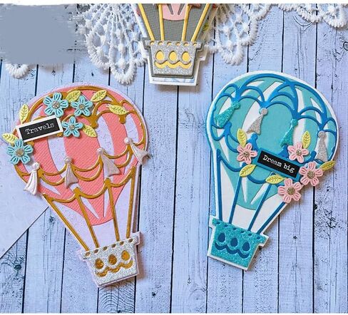 المنبثقة بالون الهواء الساخن المعادن قطع يموت الإستنسل DIY بها بنفسك سكرابوكينغ النقش الزخرفية DIY بها بنفسك ورقة بطاقات in Kuwait