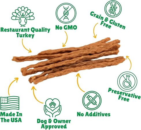 Lucky Premium Treats Sweet Potato Straws Sweet Potato Dog Treats 7oz. – All Natural Chewy Veggie Dog Treats Small Dogs & Medium Dogs – Training Reward Made in USA – Shareable Small Dog Treats in Saudi Arabia