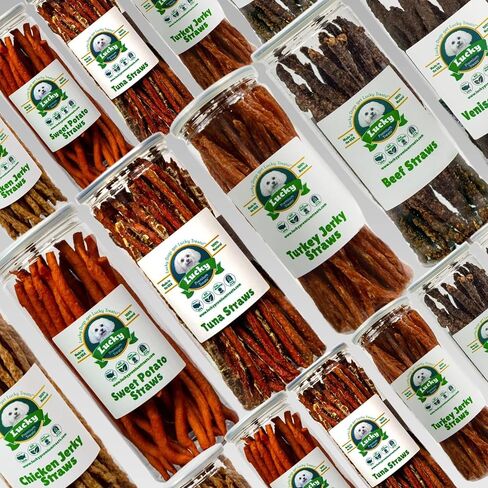 Lucky Premium Treats Sweet Potato Straws Sweet Potato Dog Treats 7oz. – All Natural Chewy Veggie Dog Treats Small Dogs & Medium Dogs – Training Reward Made in USA – Shareable Small Dog Treats in Saudi Arabia