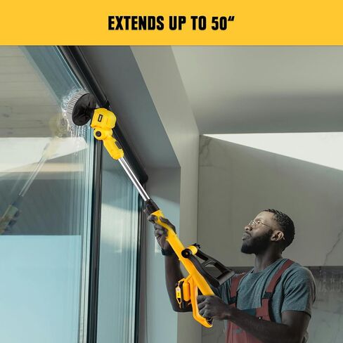 Mellif جهاز تنظيف دوار لاسلكي لبطارية Dewalt 20V MAX (بدون بطارية)، فرشاة تنظيف الدش الكهربائية، فرشاة تنظيف محمولة مع مقبض تمديد قابل للتعديل لسيارة أرضية بلاط الحمام in Kuwait