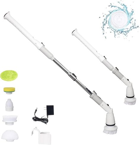 Electric Cleaning Brush with 4 in 1 Multiple Brush Heads,Indoor Household Cordless Motorized Brush for Bathroom Toilet Kitchen Tile Crevice in Saudi Arabia