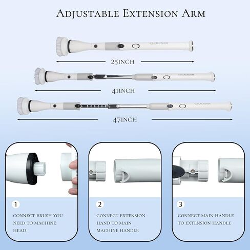 Electric Cleaning Brush with 4 in 1 Multiple Brush Heads,Indoor Household Cordless Motorized Brush for Bathroom Toilet Kitchen Tile Crevice in Saudi Arabia