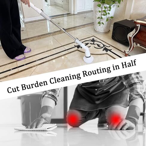 Electric Cleaning Brush with 4 in 1 Multiple Brush Heads,Indoor Household Cordless Motorized Brush for Bathroom Toilet Kitchen Tile Crevice in Saudi Arabia
