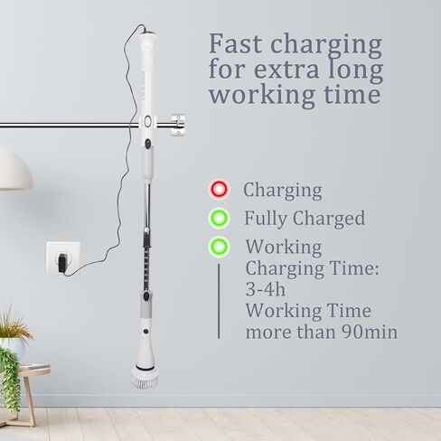 Electric Cleaning Brush with 4 in 1 Multiple Brush Heads,Indoor Household Cordless Motorized Brush for Bathroom Toilet Kitchen Tile Crevice in Saudi Arabia