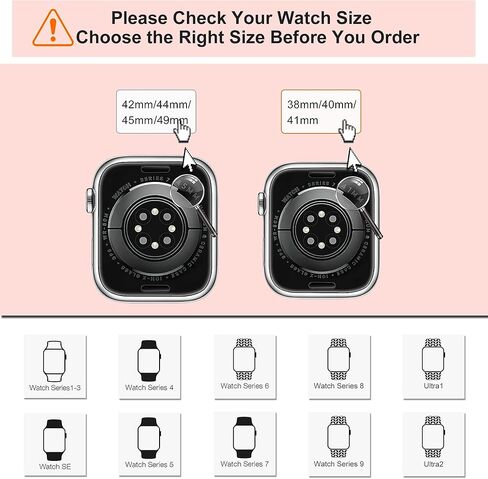 متوافق مع سوار ساعة Apple مقاس 49 مم 45 مم 44 مم 42 مم 41 مم 40 مم 38 مم، للرجال والنساء أنيق مرصع بالألماس من الفولاذ المقاوم للصدأ لساعة Apple Ultra2/Ultra Series 9/8/7/6/5/4/3/2/1/SE/SE2 in Kuwait