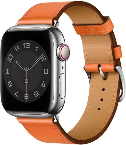Luxury Soft Designer Leather Band Compatible with Apple Watch Series Ultra 8 7 6 5 4 3 2 1 SE, 38mm 40mm 41mm 42mm 44mm 45mm 49mm Single Tour for Women and Men in Saudi Arabia