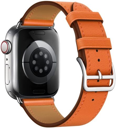Luxury Soft Designer Leather Band Compatible with Apple Watch Series Ultra 8 7 6 5 4 3 2 1 SE, 38mm 40mm 41mm 42mm 44mm 45mm 49mm Single Tour for Women and Men in Saudi Arabia