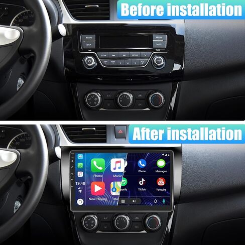 [2+64G] ستيريو سيارة Android 13 لسيارة Nissan Sentra 2012-2017 مع Carplay اللاسلكي وAndroid Auto، راديو سيارة بشاشة تعمل باللمس 10.1 بوصة مع GPS WiFi Bluetooth FM/RDS HiFi Dual USB/AUX-in+AHD كاميرا احتياطية in Saudi Arabia