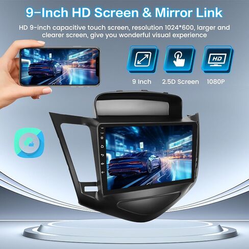 2G+64G for Chevrolet Chevy Cruze 2009-2014 Android 13 Radio Dash Kit with Wireless Carplay&Android Auto, 9 Inch Touch Screen Stereo with GPS WiFi USB EQ SWC Mic Backup Camera in Saudi Arabia