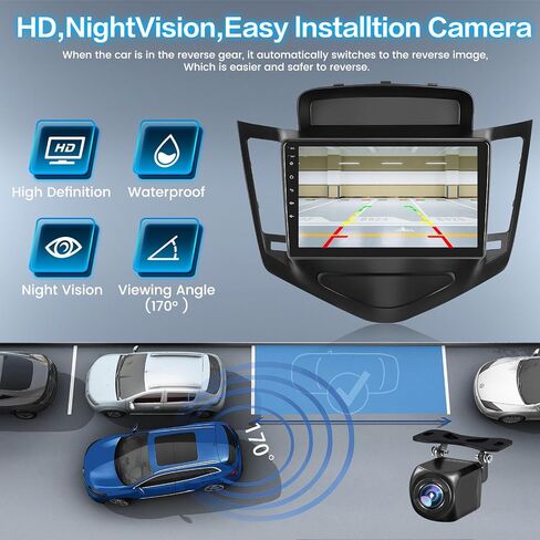 2G+64G for Chevrolet Chevy Cruze 2009-2014 Android 13 Radio Dash Kit with Wireless Carplay&Android Auto, 9 Inch Touch Screen Stereo with GPS WiFi USB EQ SWC Mic Backup Camera in Saudi Arabia