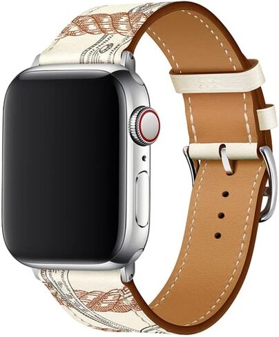 Luxury Soft Designer Leather Band Compatible with Apple Watch Series Ultra 8 7 6 5 4 3 2 1 SE, 38mm 40mm 41mm 42mm 44mm 45mm 49mm Single Tour for Women and Men in Saudi Arabia
