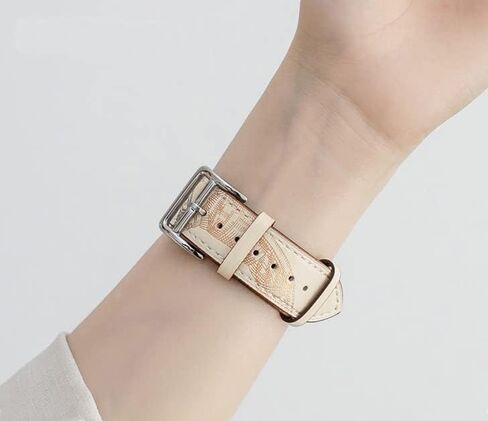 Luxury Soft Designer Leather Band Compatible with Apple Watch Series Ultra 8 7 6 5 4 3 2 1 SE, 38mm 40mm 41mm 42mm 44mm 45mm 49mm Single Tour for Women and Men in Saudi Arabia