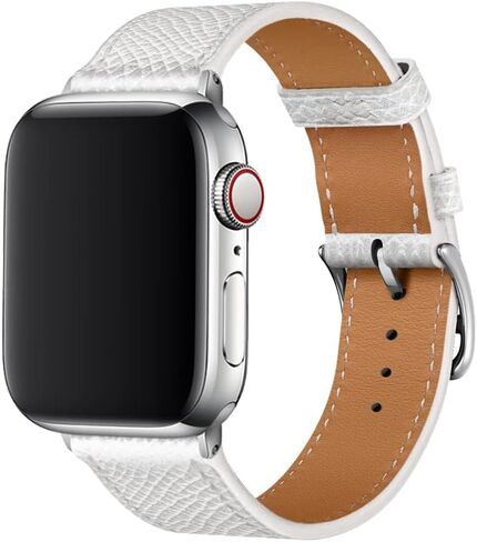 Luxury Soft Designer Leather Band Compatible with Apple Watch Series Ultra 8 7 6 5 4 3 2 1 SE, 38mm 40mm 41mm 42mm 44mm 45mm 49mm Single Tour for Women and Men in Saudi Arabia