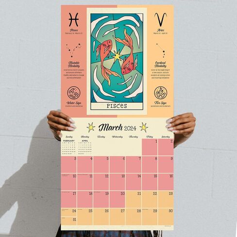 TF PUBLISHING 2024 Year of Astrology Wall Calendar | Large Grids for Appointments and Scheduling | Vertical Monthly Wall Calendar 2024 | Home & Office Organization | Thick Matte Paper | 12"x12" in Saudi Arabia