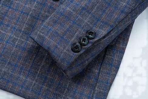 Boys Suits Plaid Double Breasted Kids Tuxedo Blazer Jacket Pants Vest Wedding in Saudi Arabia