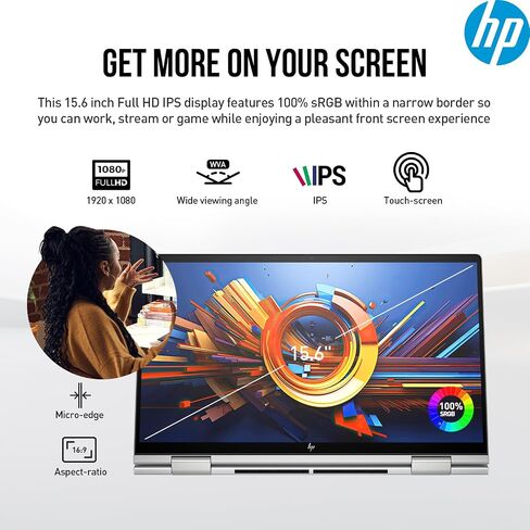 HP Envy X360 2 in 1 Laptop Touchscreen Computer 15, 15.6 FHD Touch Screen Convertible Laptop, Intel Core i7, 16GB DDR5 RAM 1TB SSD, Windows 11 Pro, Lifetime Office, Backlit Keyboard HDMI Thunderbolt in Saudi Arabia