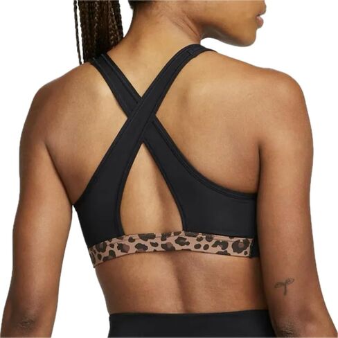 Nike Women's Swoosh Sports Bra, Brown Leopard, M Regular US in Saudi Arabia