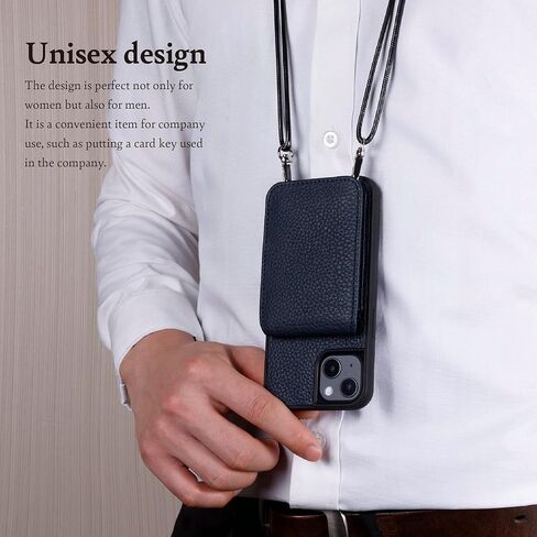 Hanatora] جراب iPhone13ProMax Flip مع حامل بطاقة وغطاء هاتف من الجلد الأصلي، جراب أنيق عالي الجودة بدون مغناطيس للنساء والرجال، رمادي SCPG-13ProMax-Grege in Kuwait