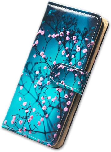 Bcov Galaxy S23 Case, Black Bird Green Leather Flip Phone Case Wallet Cover with Card Slot Holder Kickstand for Samsung Galaxy S23 in Saudi Arabia