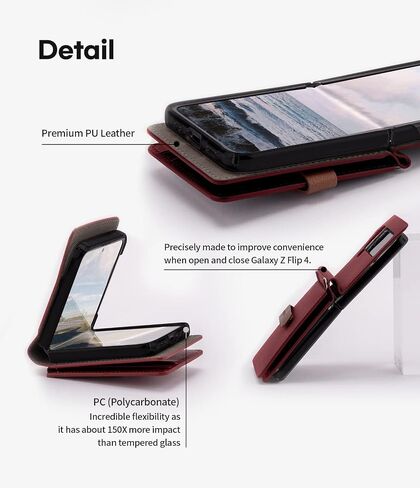 GOOSPERY Wallet Case for Galaxy Z Flip 4, with Detachable Card Holder, 2 Card Pockets, Premium PU Leather, and Strap. in Saudi Arabia