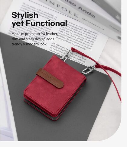 GOOSPERY Wallet Case for Galaxy Z Flip 4, with Detachable Card Holder, 2 Card Pockets, Premium PU Leather, and Strap. in Saudi Arabia