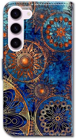 Bcov Galaxy S23 Case, Black Bird Green Leather Flip Phone Case Wallet Cover with Card Slot Holder Kickstand for Samsung Galaxy S23 in Saudi Arabia