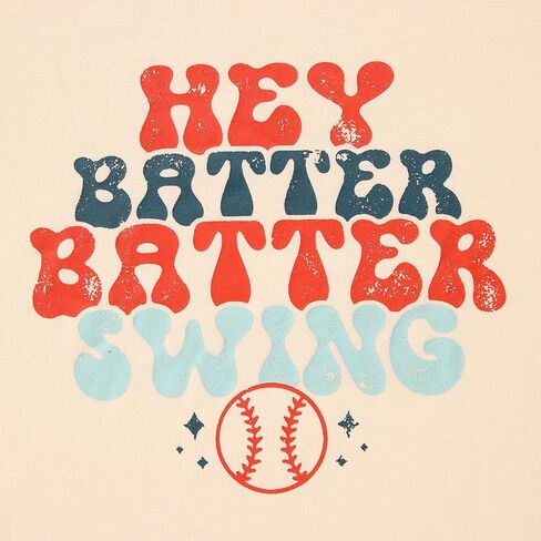 Cute Baseball T-Shirt Women Hey Batter Swing Tee Shirt Short Sleeve Casual Summer Funny Graphic Sports Tops in Saudi Arabia